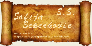 Sofija Šeperković vizit kartica